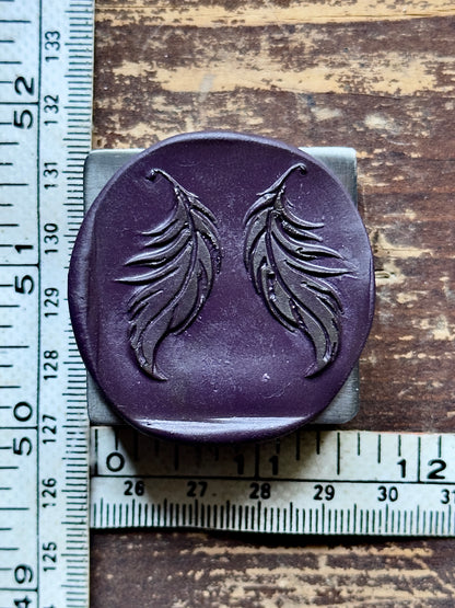 Whimsical feathers set steel impression die