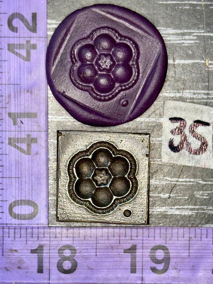 Antique steel impression die #35