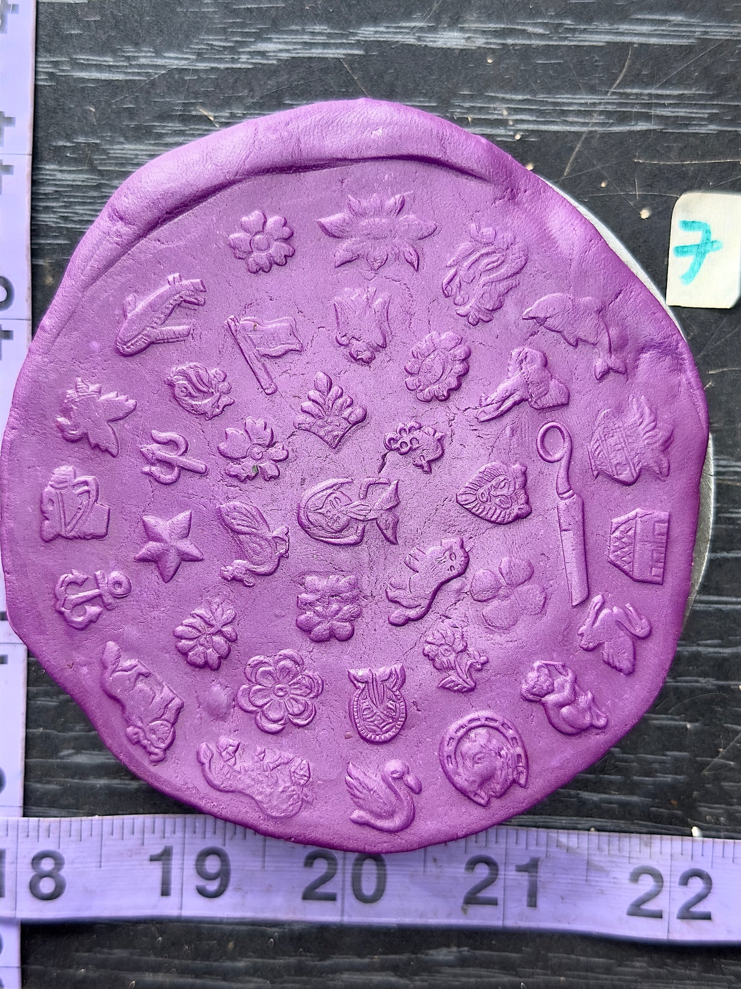 Vintage steel shot/impression plate #7