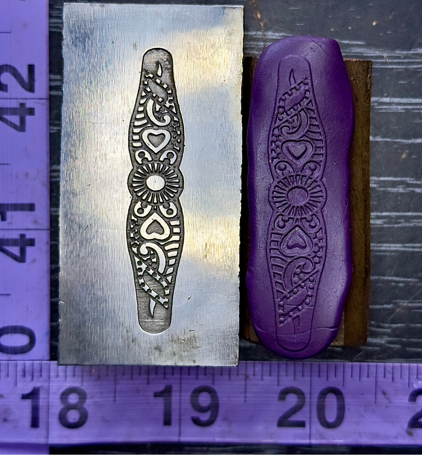 Fancy steel band ring cuff impression die #3