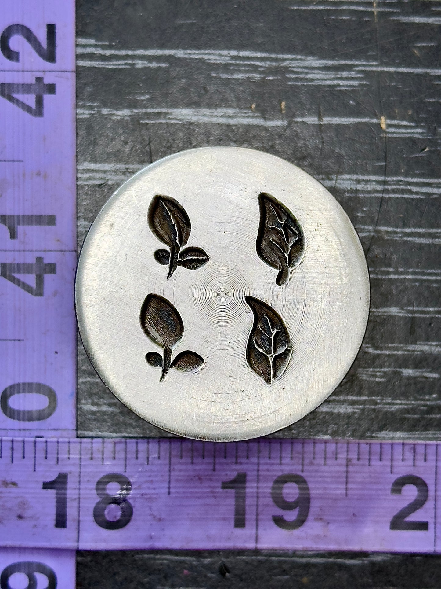Tiny little leaves, little adornments steel shot plate #3