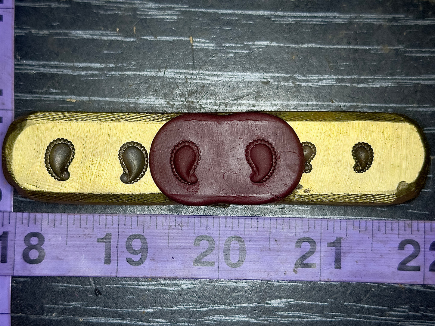 Paisley mirrored 3 pairs shot vintage bronze shot plate