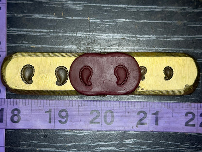 Paisley mirrored 3 pairs shot vintage bronze shot plate