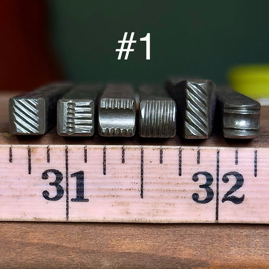 Textured stamp pack #1, 6 piece