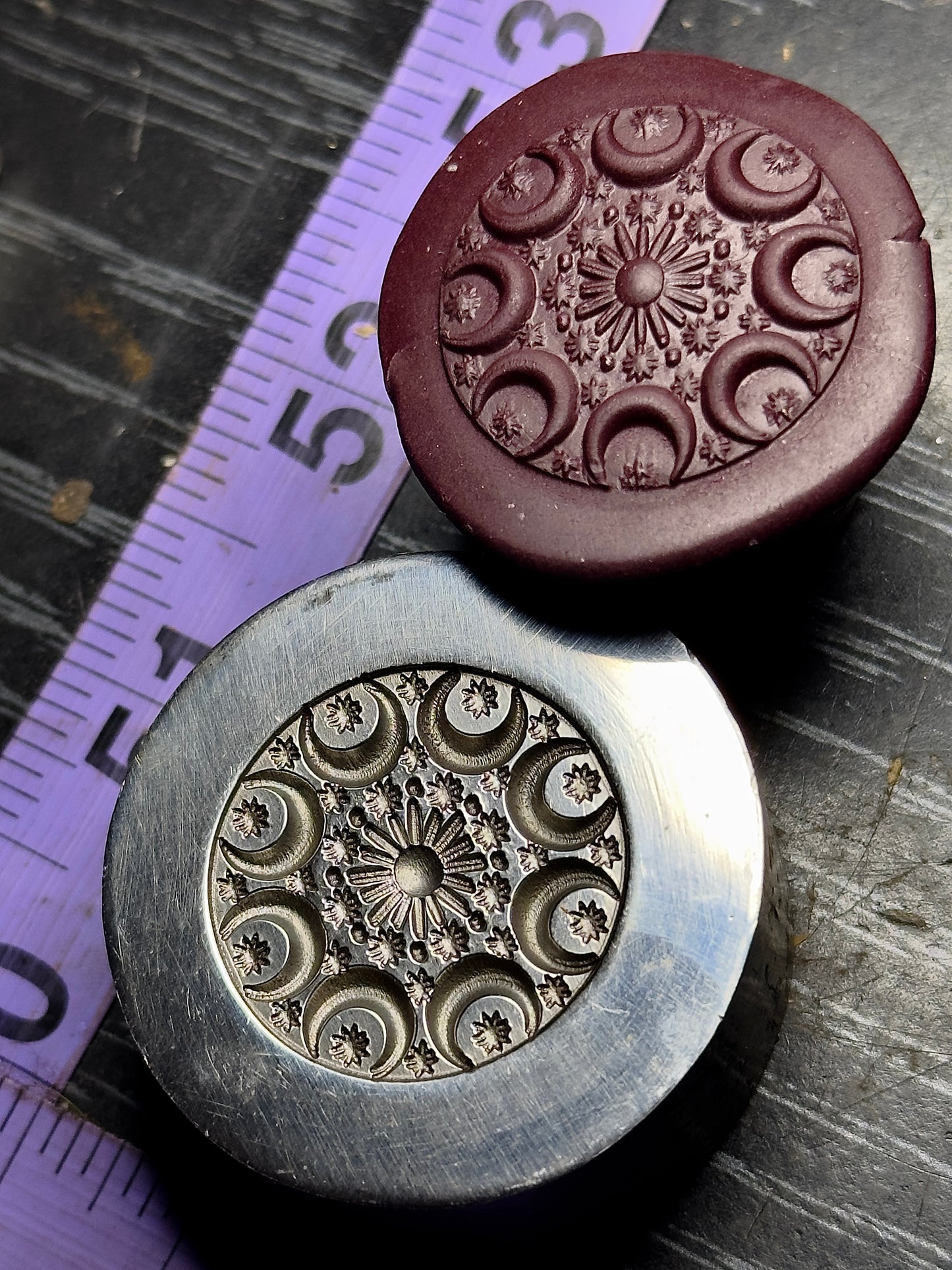 Moon Mandala impression die steel