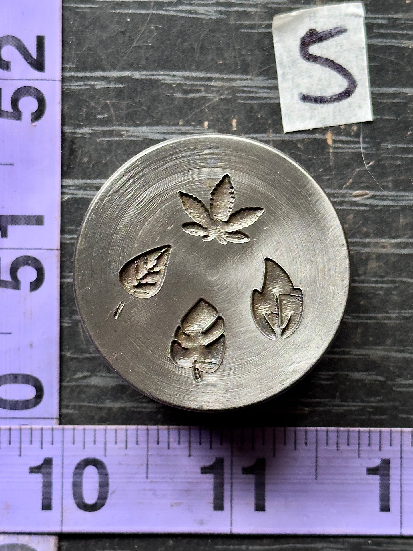 Tiny little leaves, little adornments steel shot plate #5