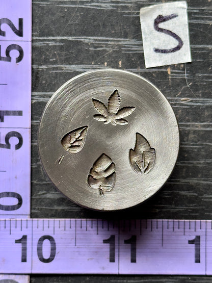 Tiny little leaves, little adornments steel shot plate #5