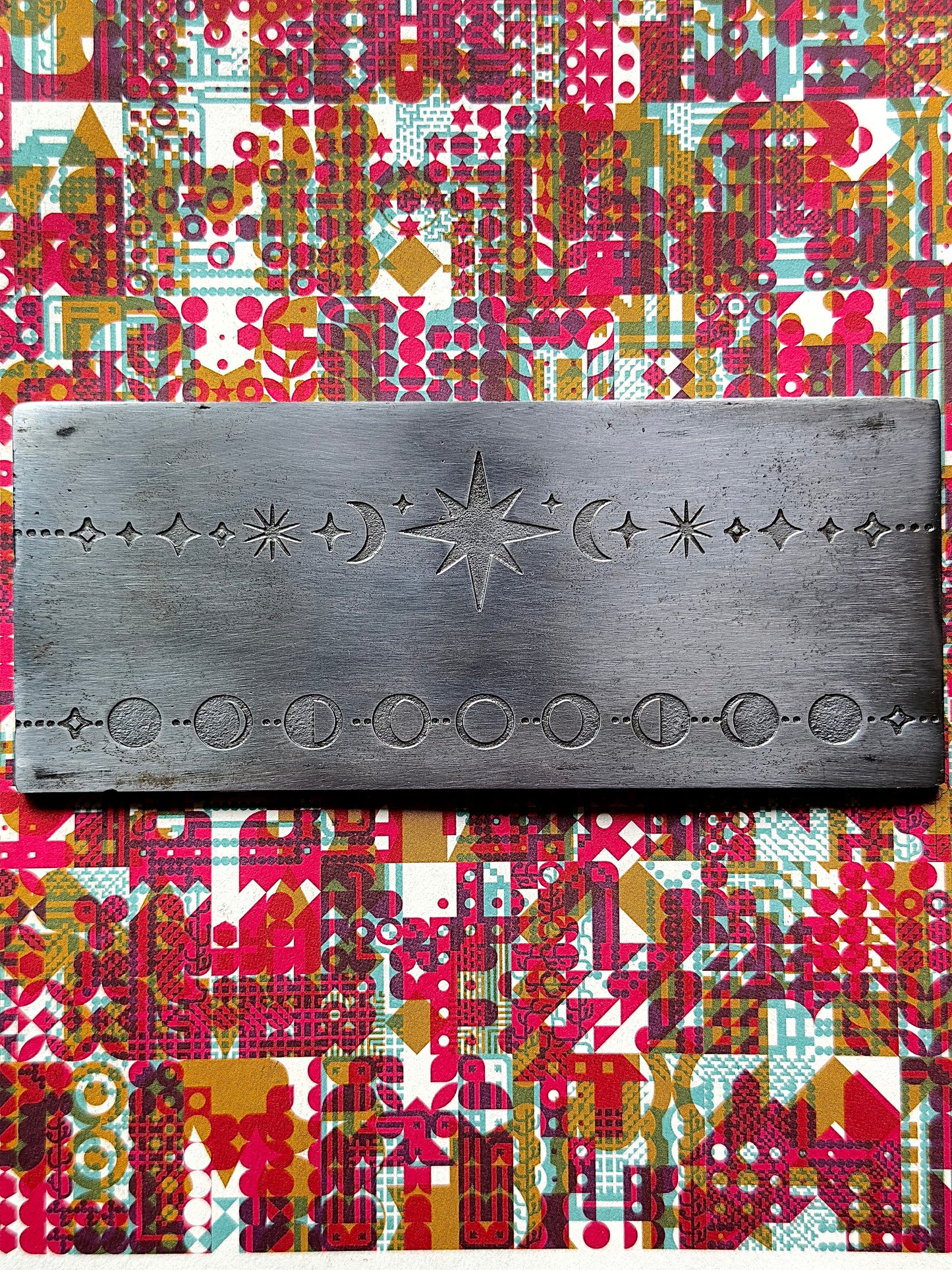 Celestial moon phases Texture/rolling mill plate