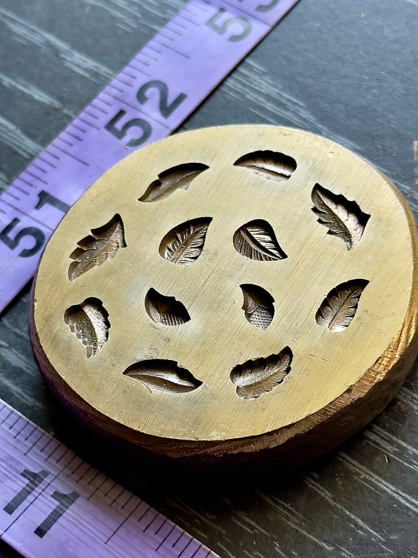 Tiny adornments vintage bronze shot plate #21