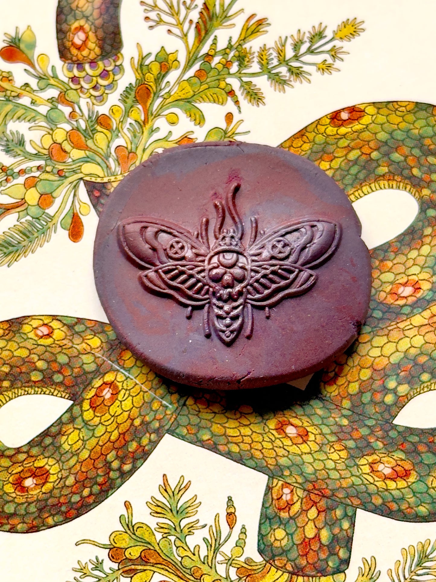 Death head moth steel impression die