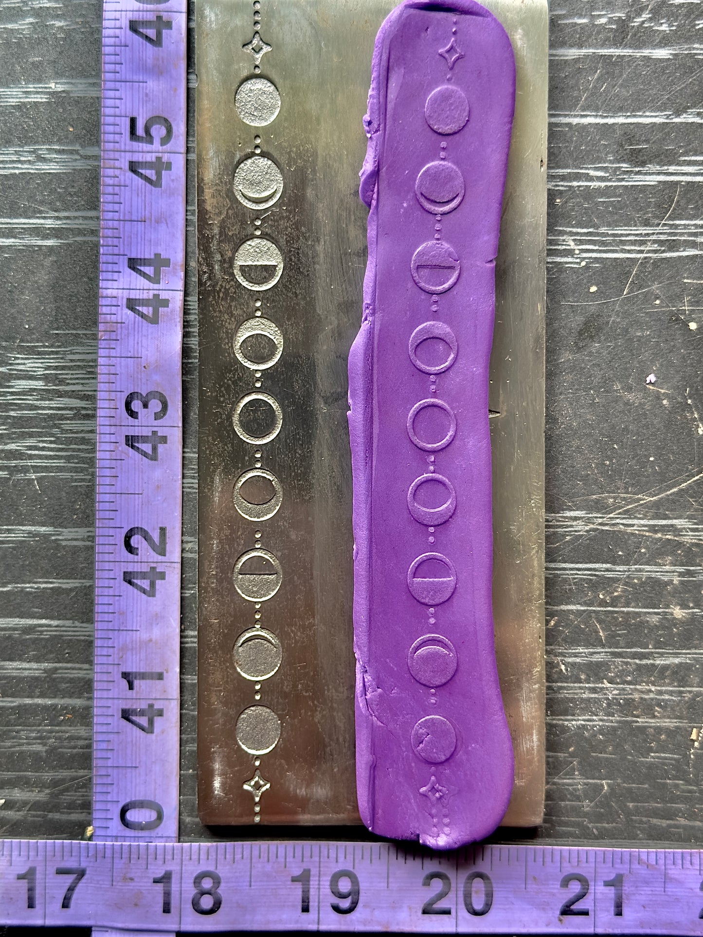 Celestial moon phases Texture/rolling mill plate