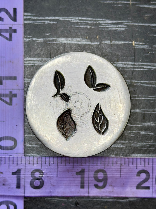 Tiny little leaves, little adornments steel shot plate #2