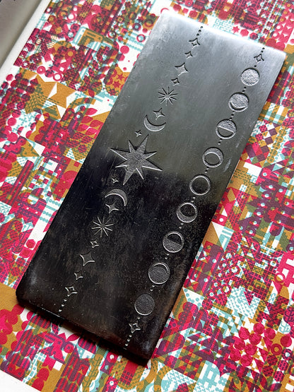 Celestial moon phases Texture/rolling mill plate