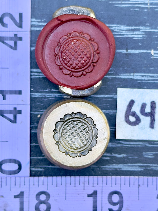 Floral small bronze die #64