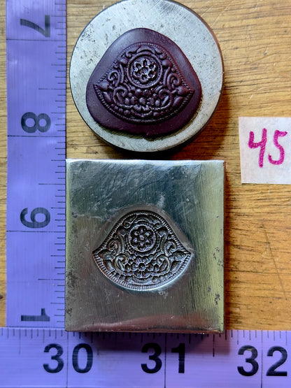 Detailed floral bell  steel impression die 45