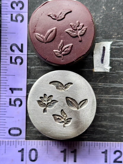 Tiny little leaves, little adornments steel shot plate #1