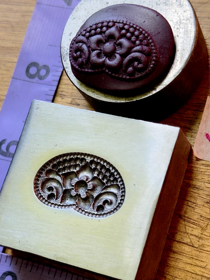 Floral fancy steel impression die 59