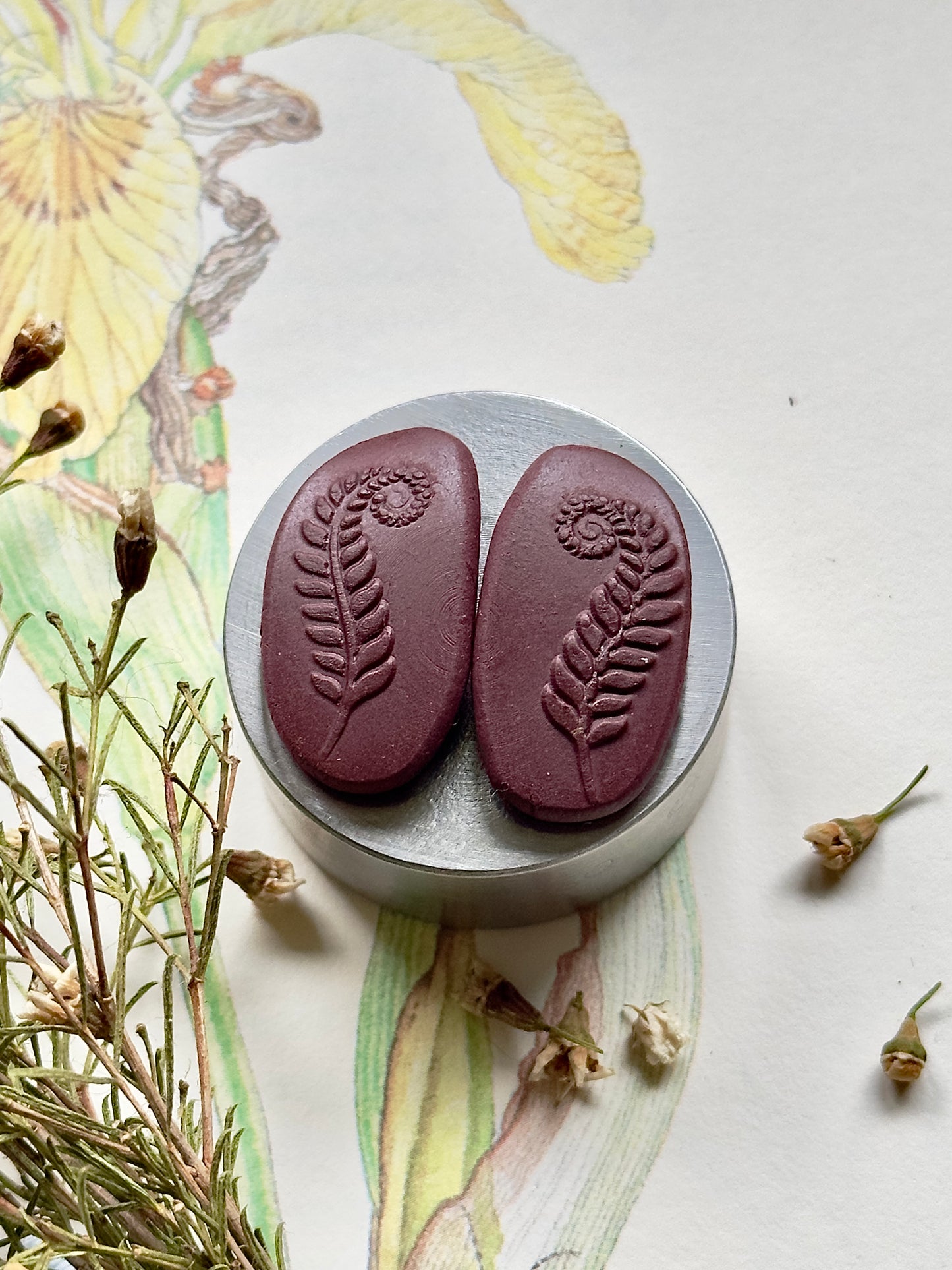 Sister ferns  steel impression die