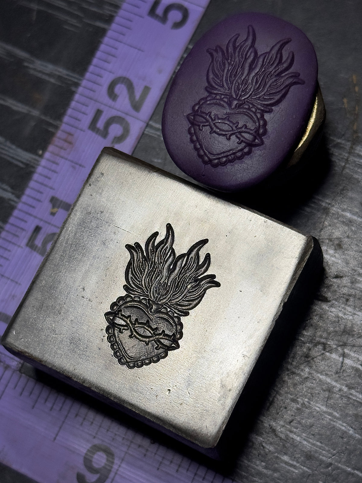 Sacred heart shallow impression die