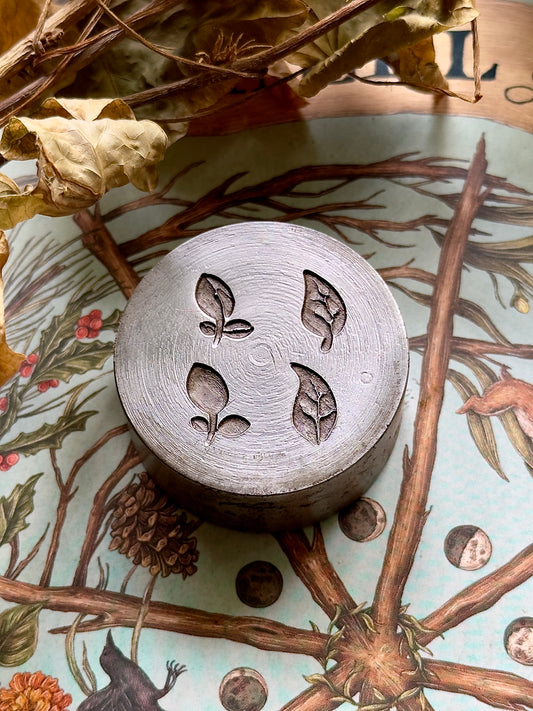 Tiny little leaves, little adornments steel shot plate #3