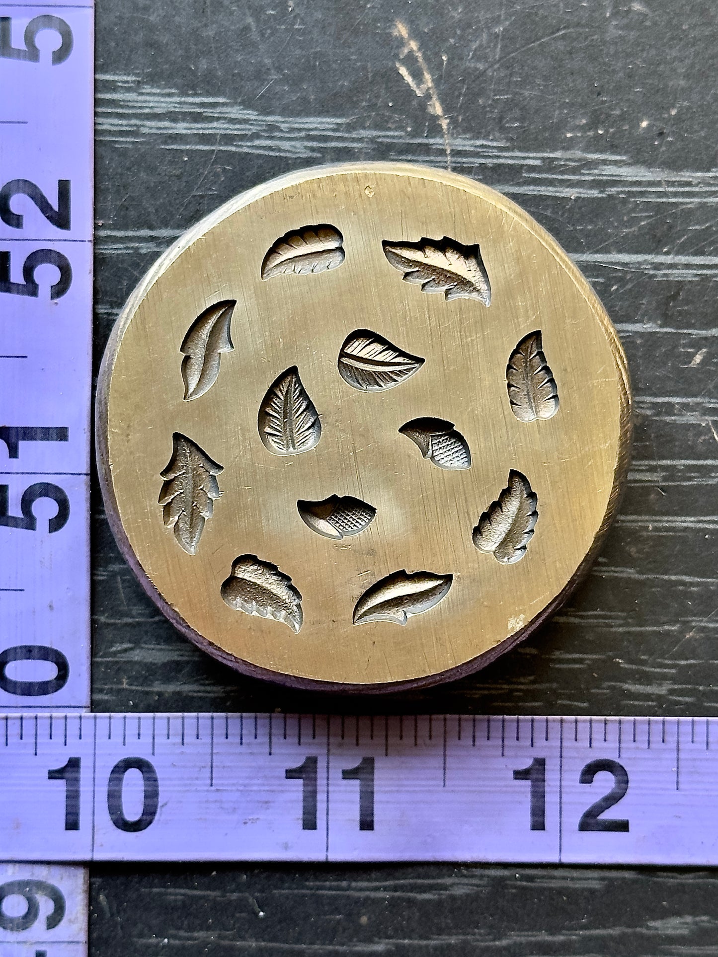 Tiny adornments vintage bronze shot plate #21