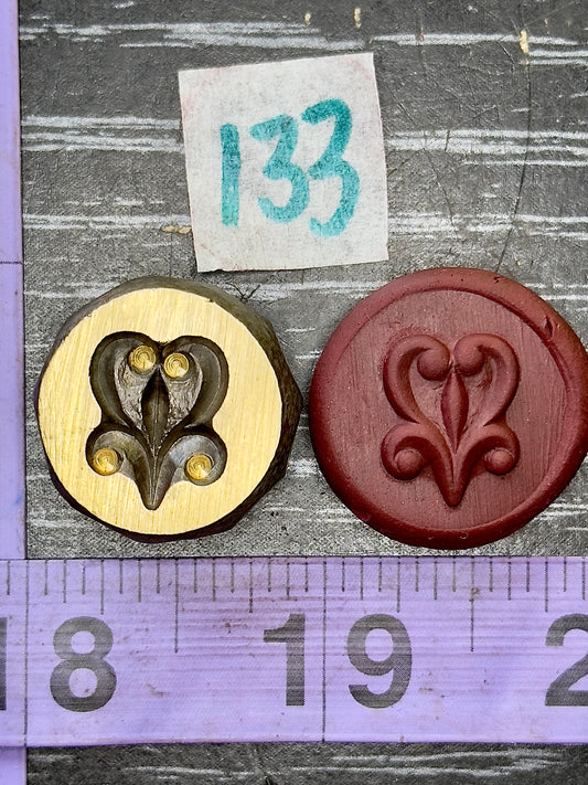 Floral bronze impression die #133