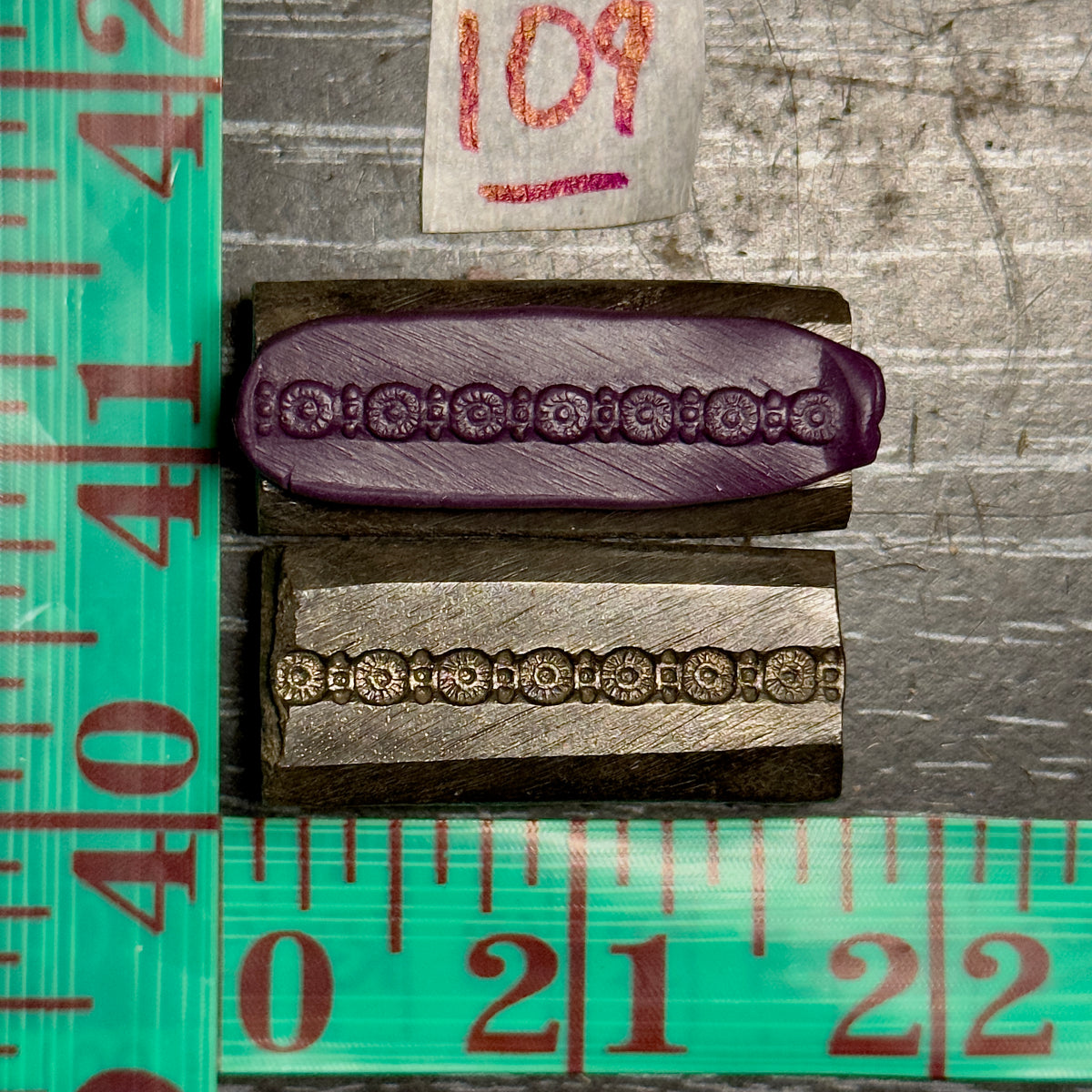 Single wire die steel impression #109