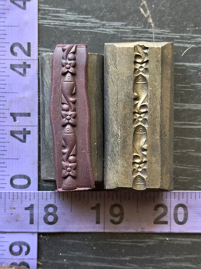 Fish and flowers Single wire die steel impression