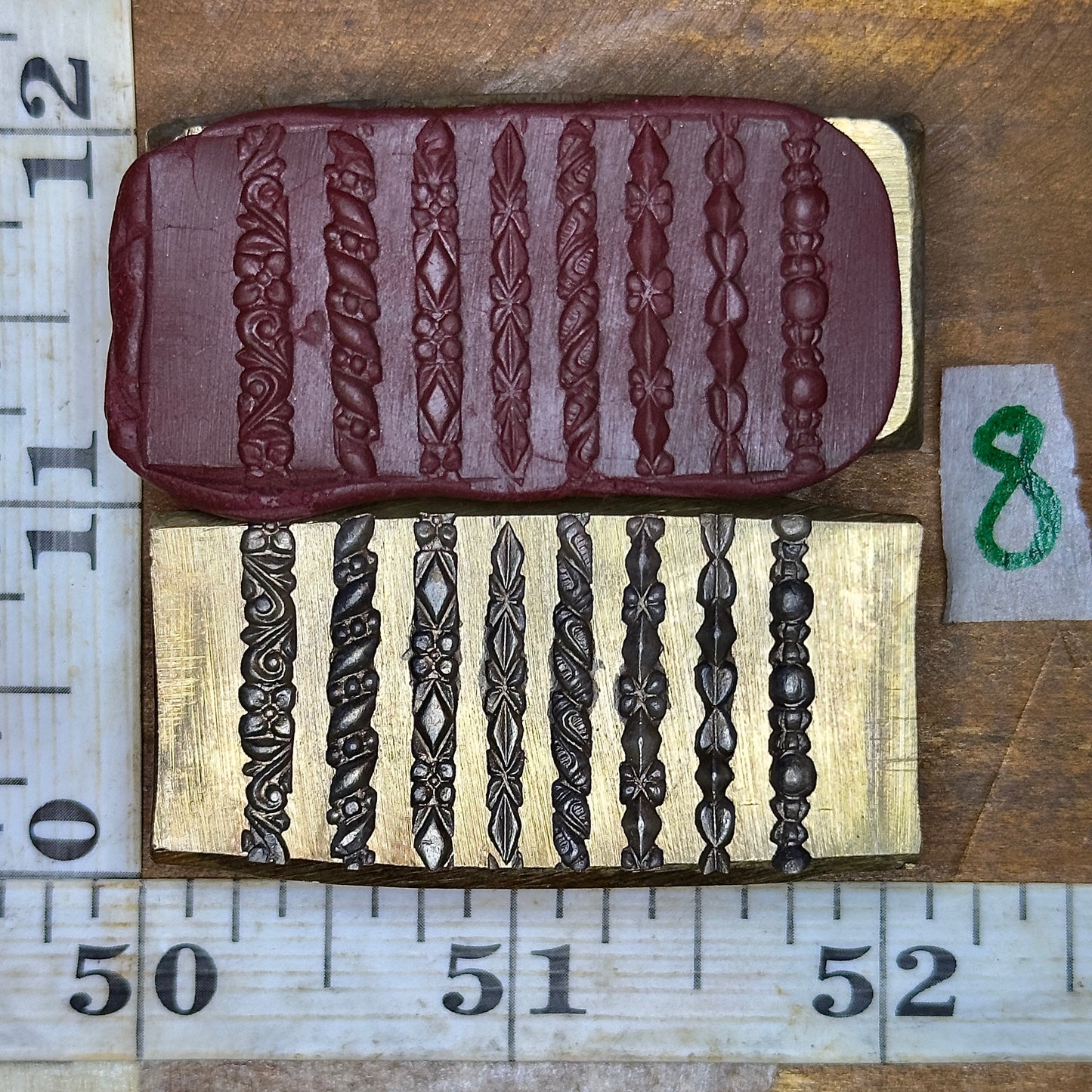 Multi wire die bronze impression #8