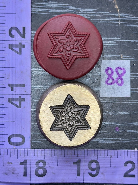 Flower and star bronze impression die #88
