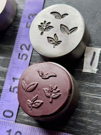 Tiny little leaves, little adornments steel shot plate #1