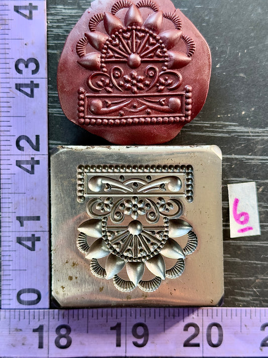 Mandala impression die steel #6