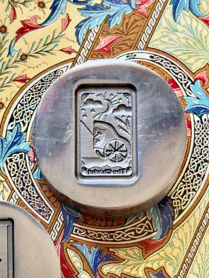 The Chariot tarot card steel impression die