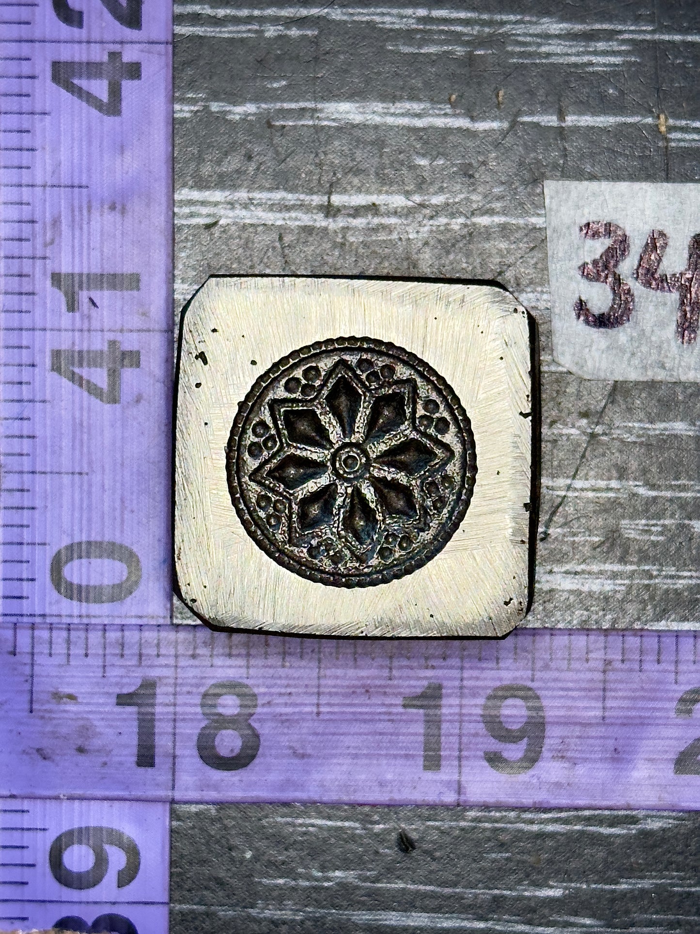 Antique steel impression die #34