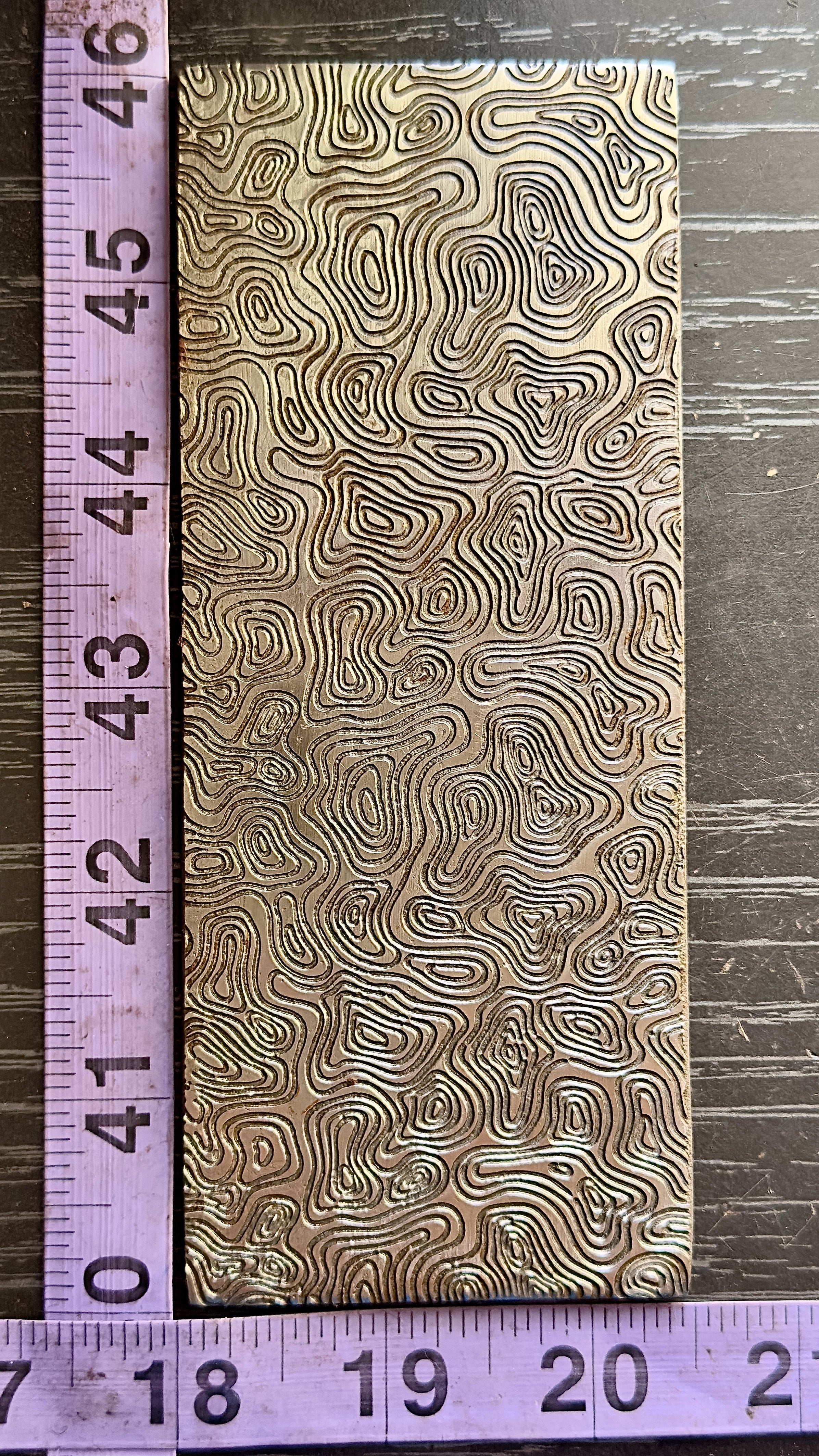 Topographic Texture/rolling mill plate #40 – BlackMagic Silversmith Shoppe