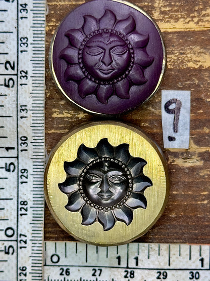 Sun face bronze impression die #9