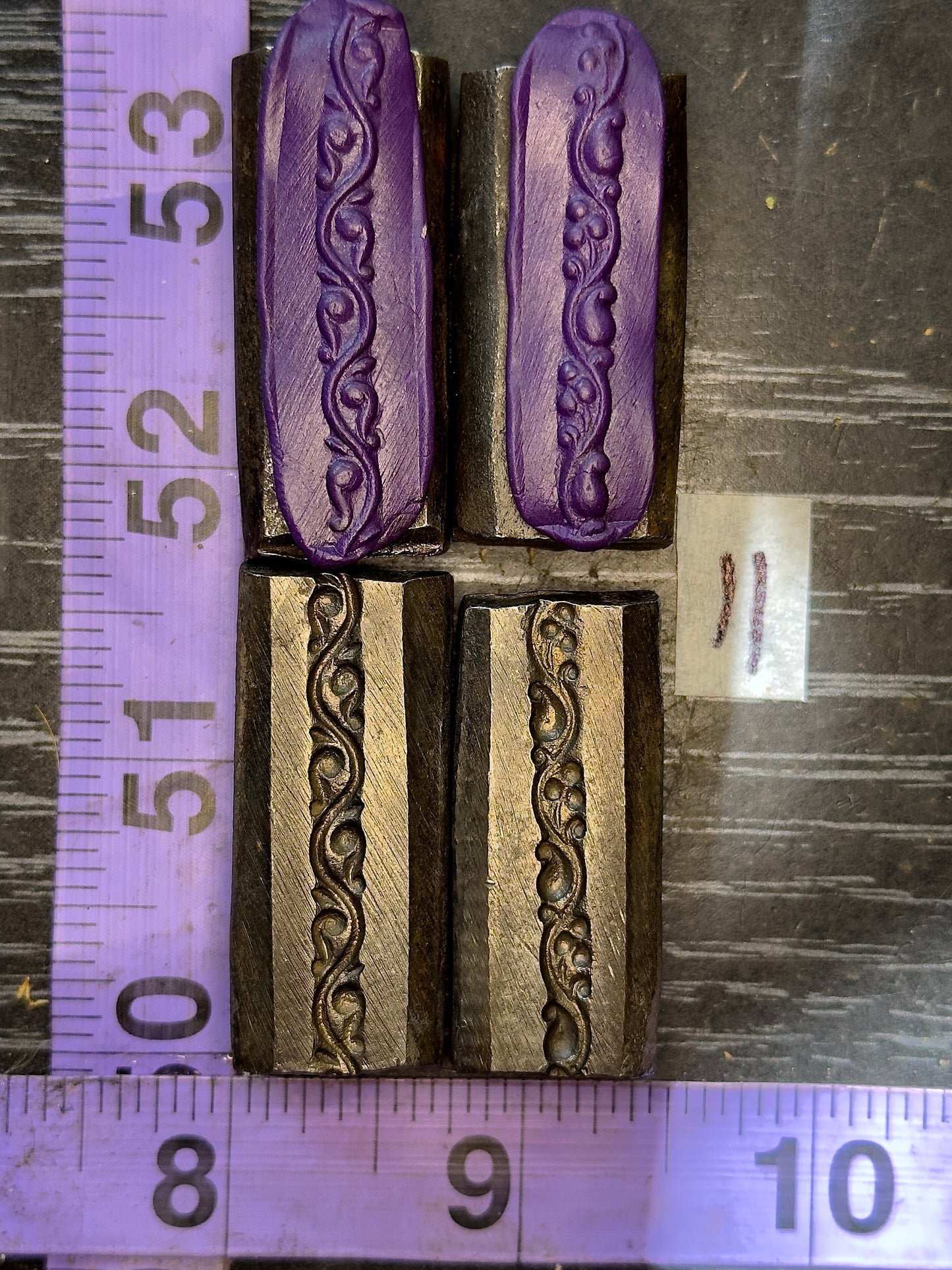 Single wire die steel impression 2 piece set #11