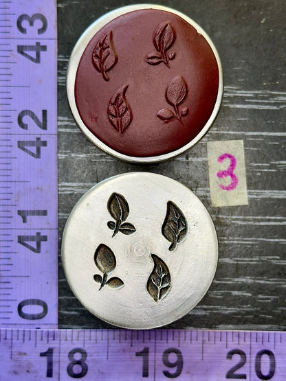 Tiny little leaves, little adornments steel shot plate 5 piece set leaf shot plate