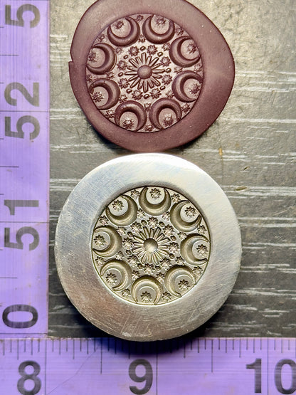 Moon Mandala impression die steel