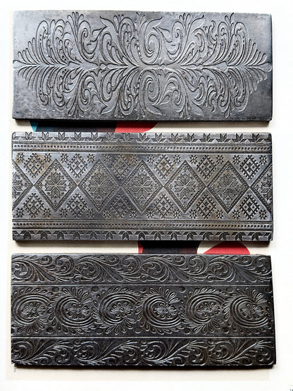 Texture/rolling mill plate set of 3