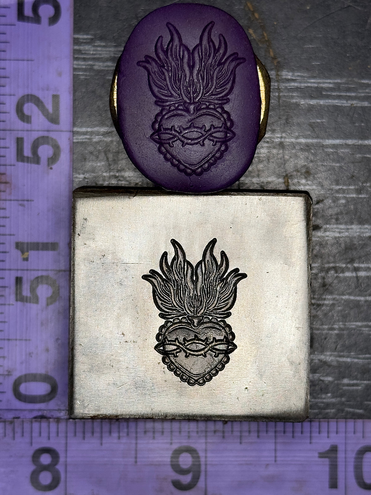 Sacred heart shallow impression die