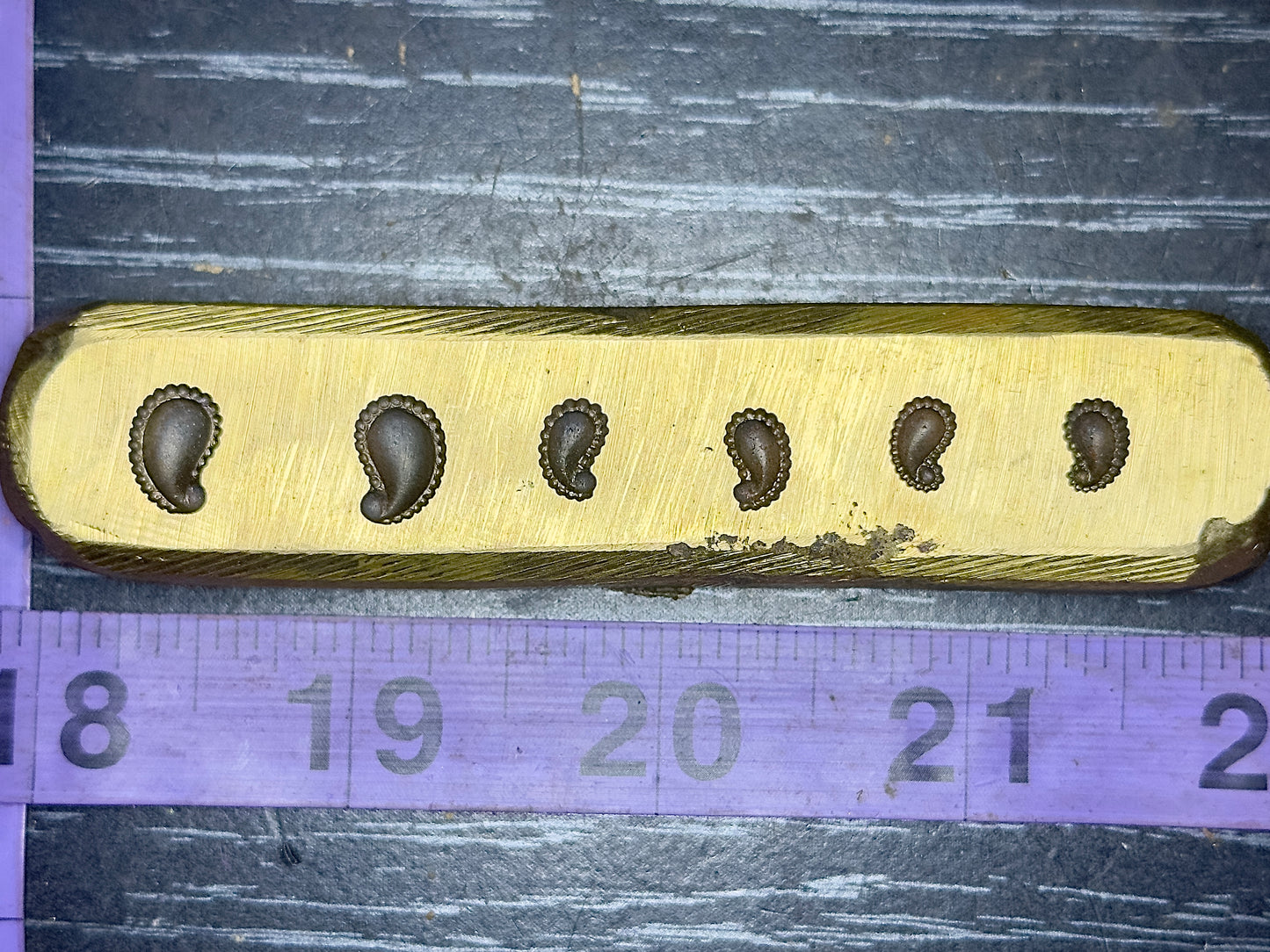 Paisley mirrored 3 pairs shot vintage bronze shot plate