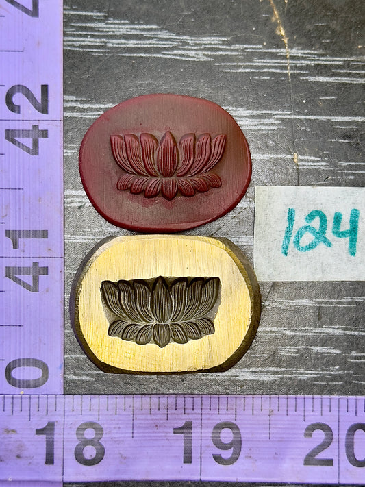 Lotus flower bronze impression die #124
