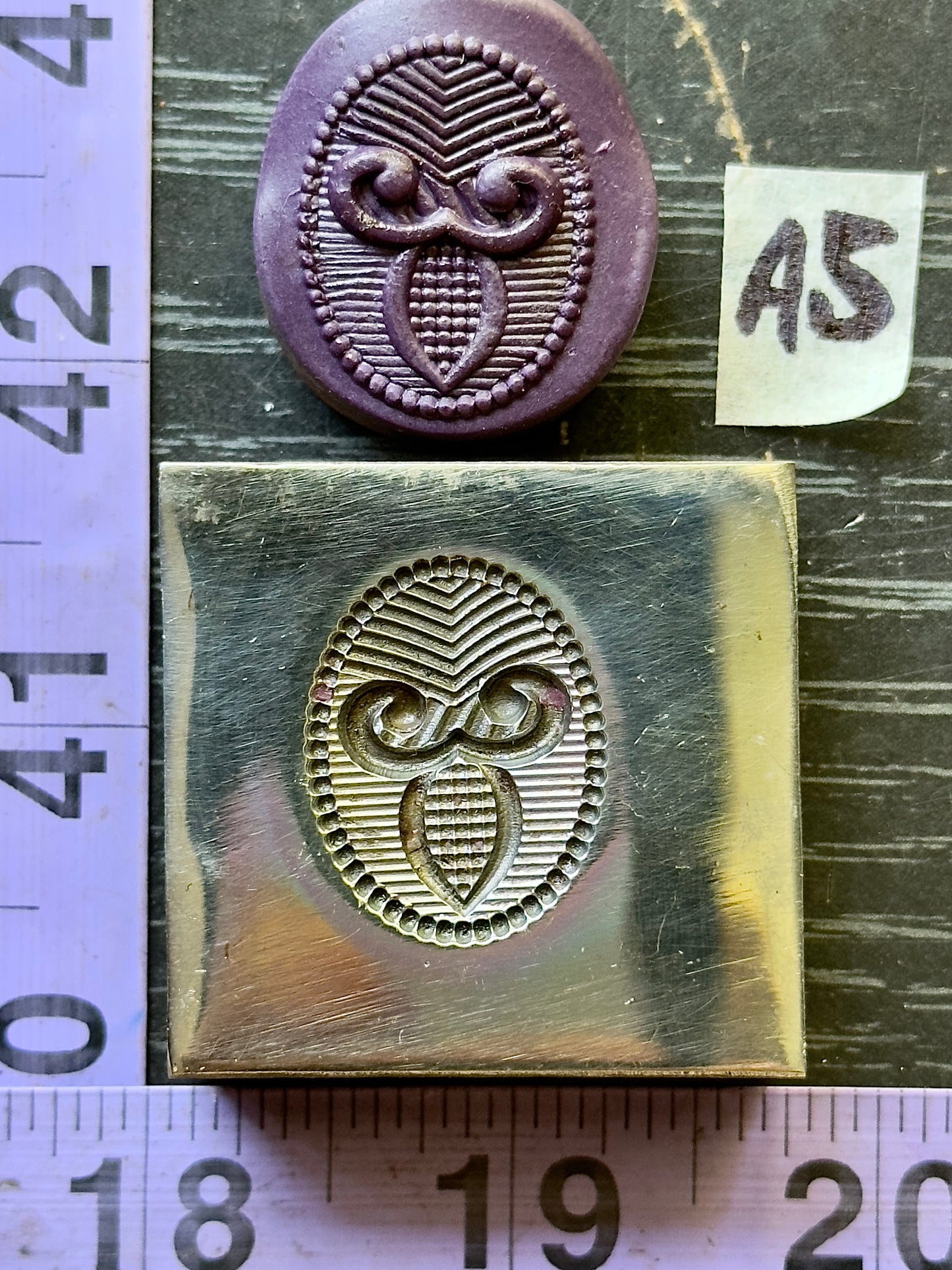 Decorative fancy floral impression die A5