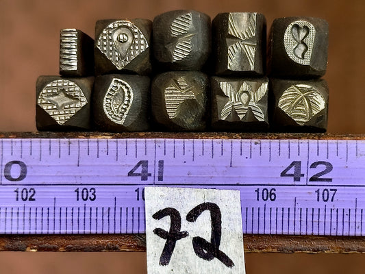 Textured stamp pack #72, 10 piece