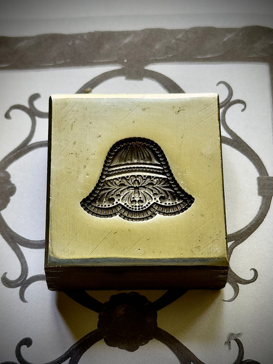 Decorative fancy bell shape floral impression die A2