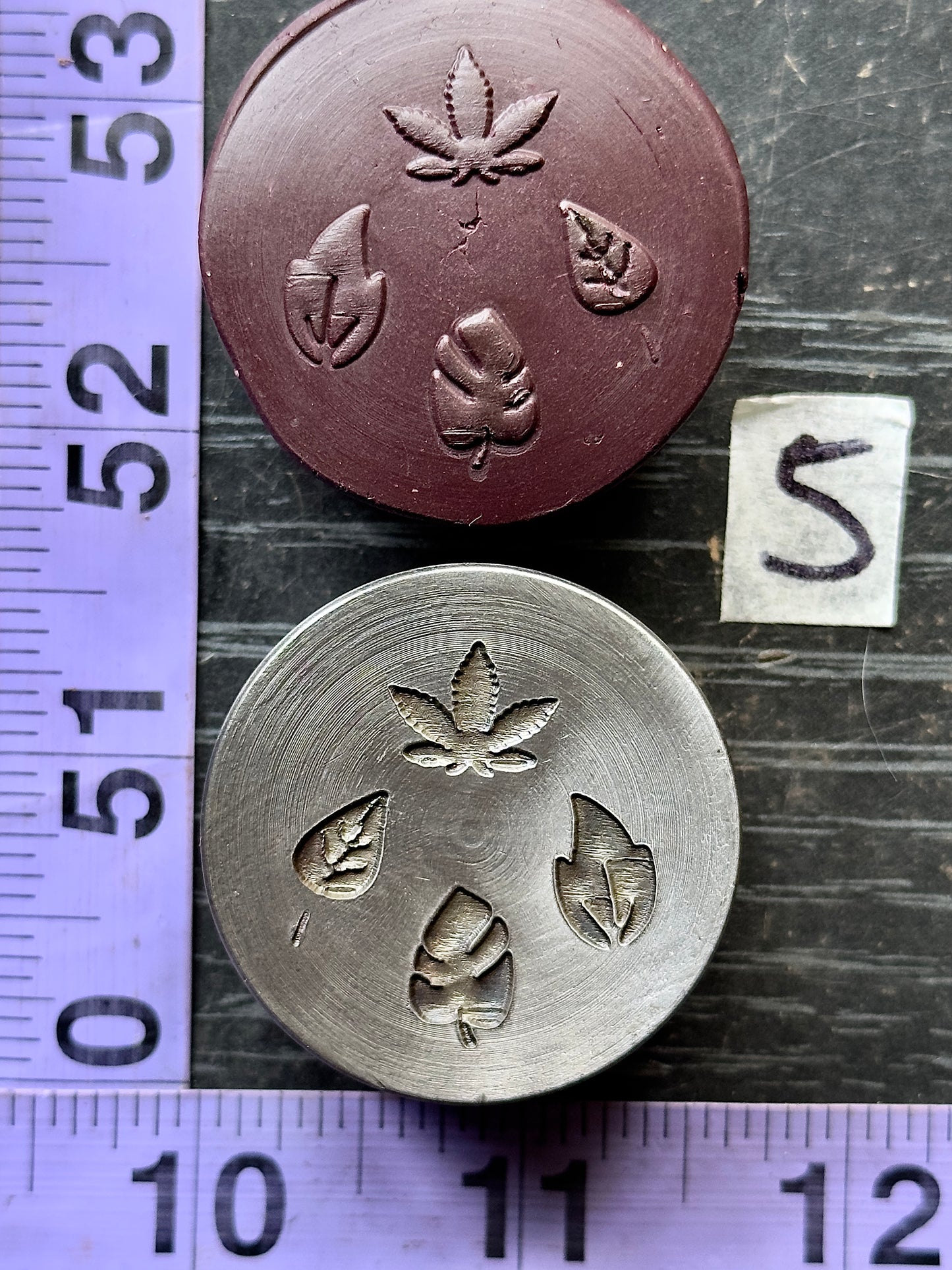 Tiny little leaves, little adornments steel shot plate #5