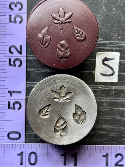 Tiny little leaves, little adornments steel shot plate #5