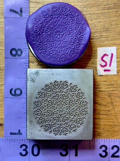 Floral mandala steel impression die 51