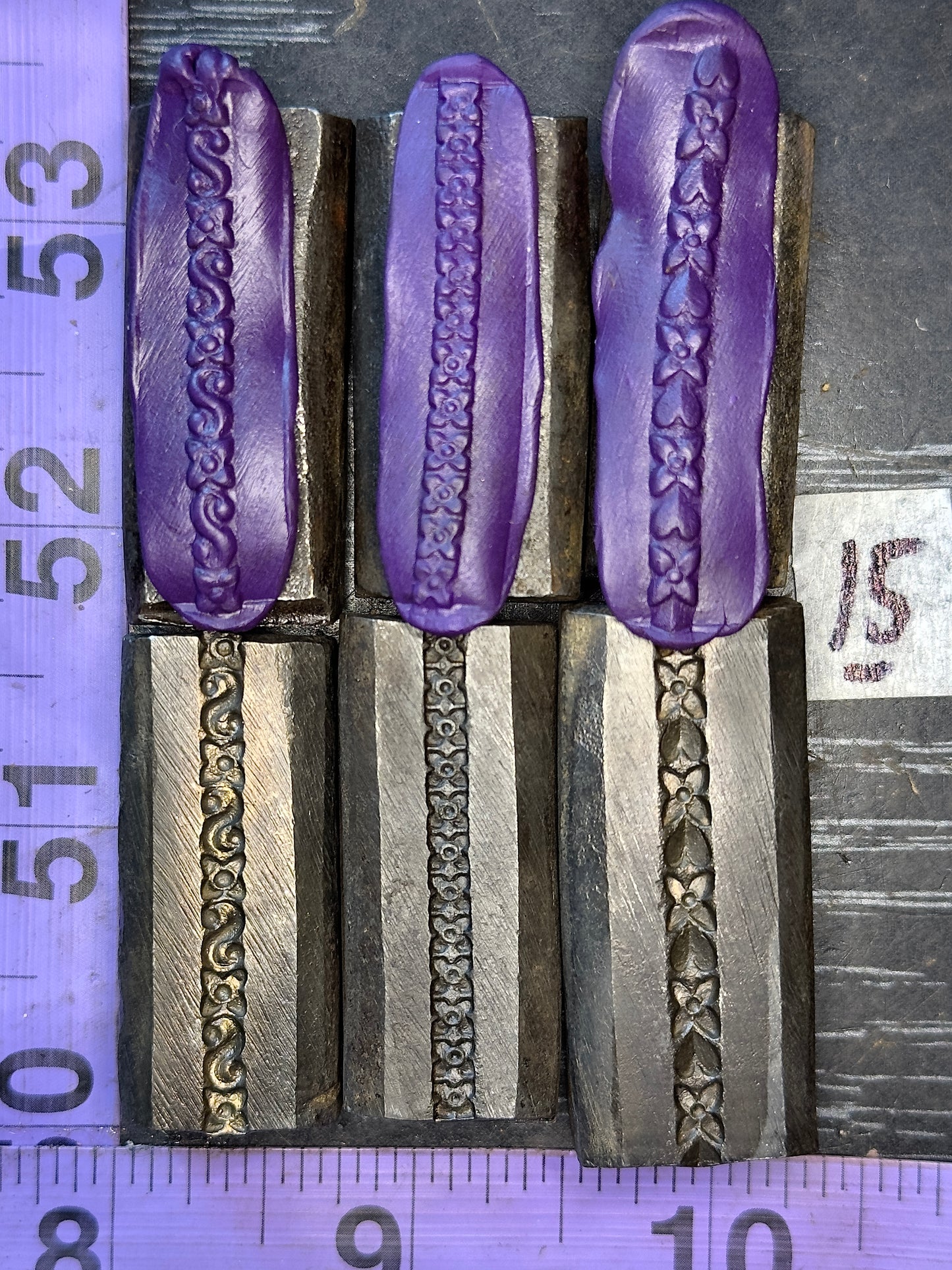 Single wire die steel impression 3 piece set #15